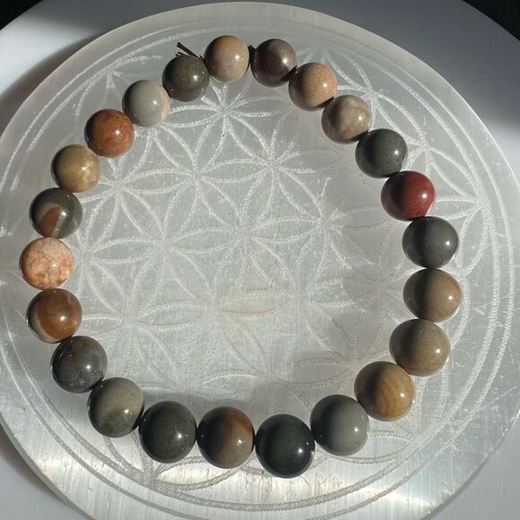 Polychrome‎ Jasper Beaded Bracelet - Picture 2 of 8